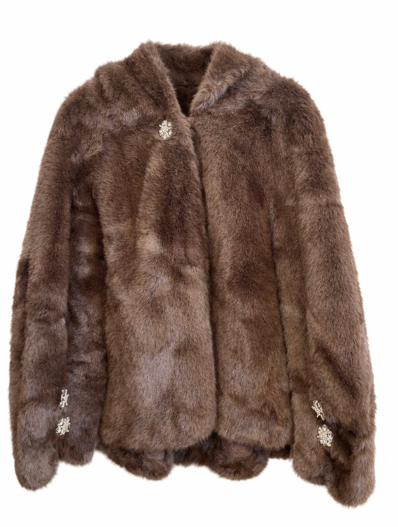 Eco Lux Fur Swarovski Brown