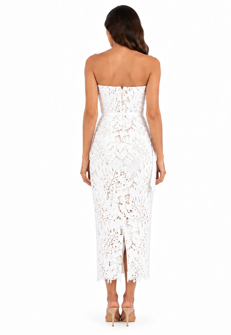 Midnight Lace Dress ( yellow , Fushia , white , black )