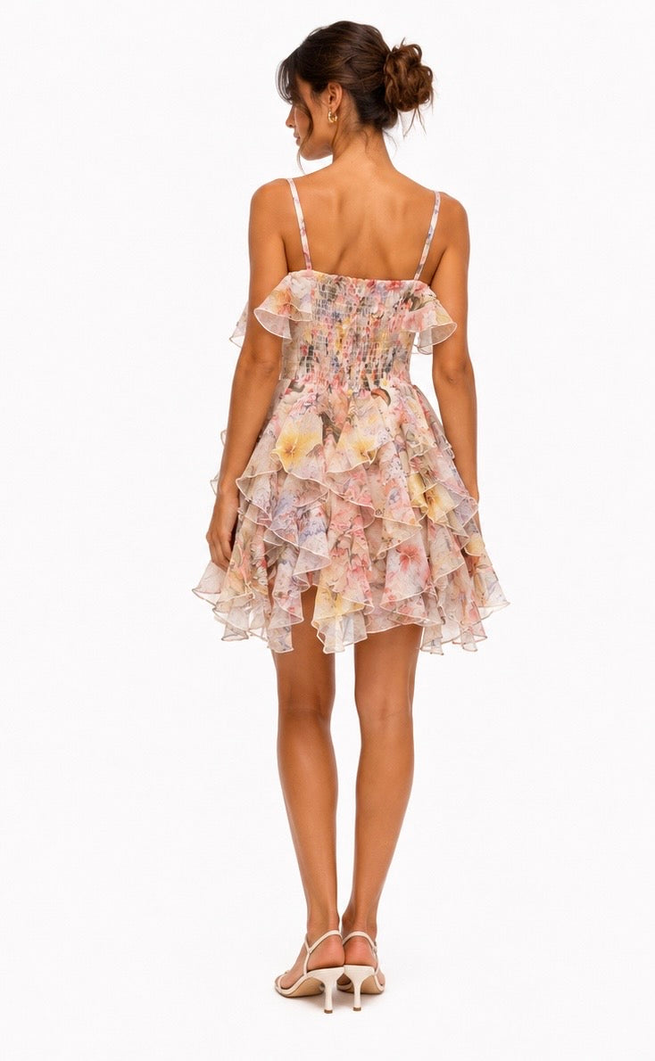 Blossom Ruffle Mini Dress
