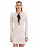 Pearls Evening Dress - White