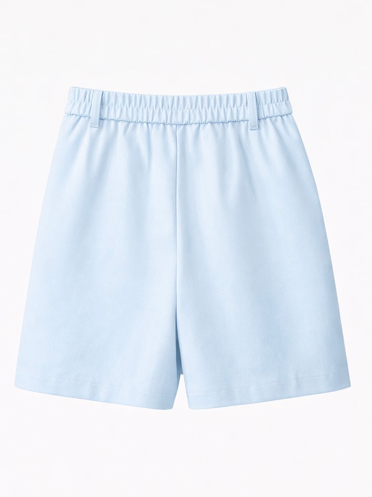 Classic Black Tailored Shorts - Sky blue , Light Pink , Black