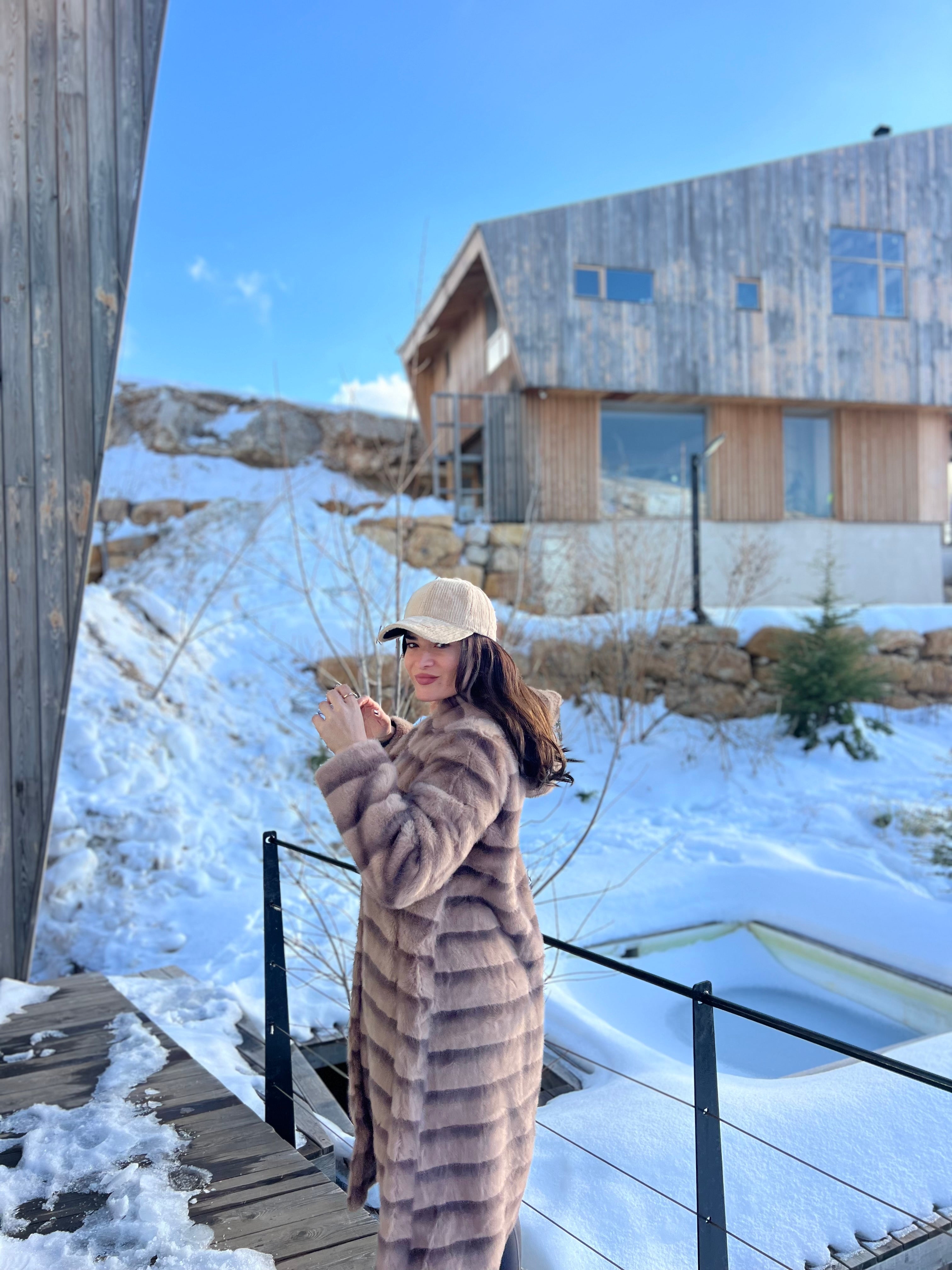 Winter Luxe Eco Fur  Long Coat