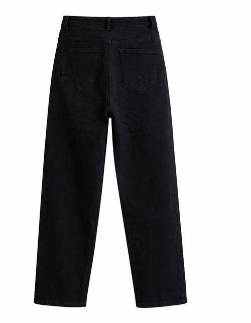 Black Denim Regular Fit With Silk Scarf