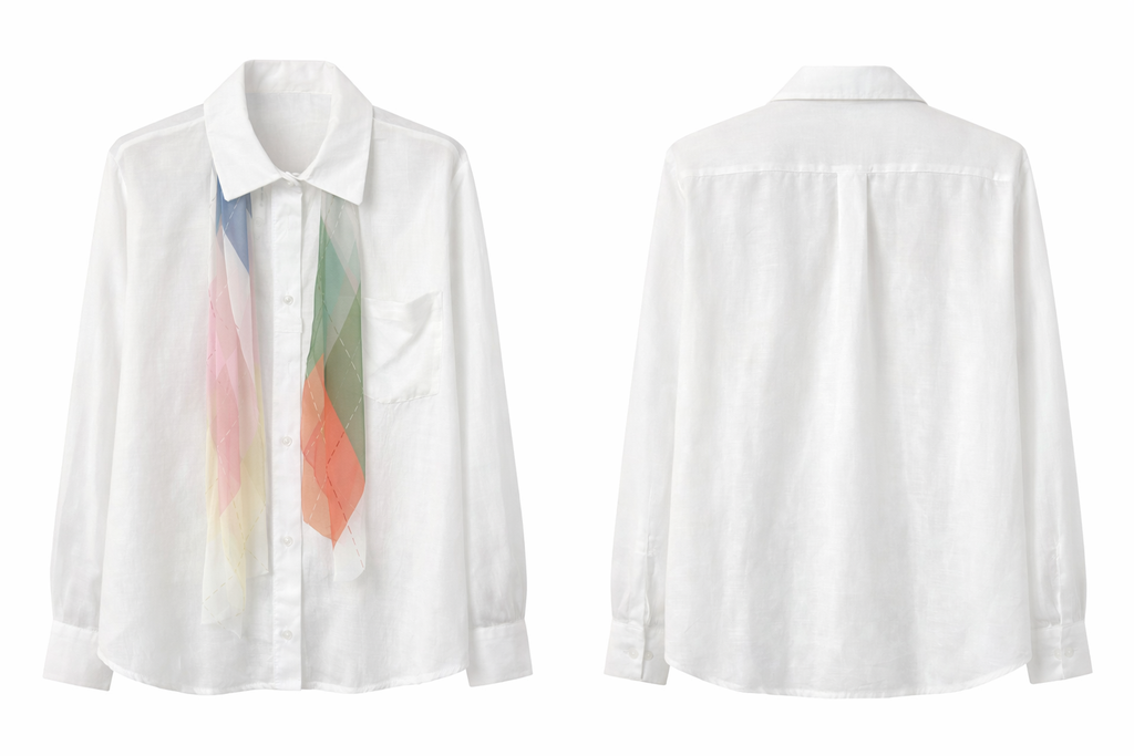 Modern Chic Scarf Shirt