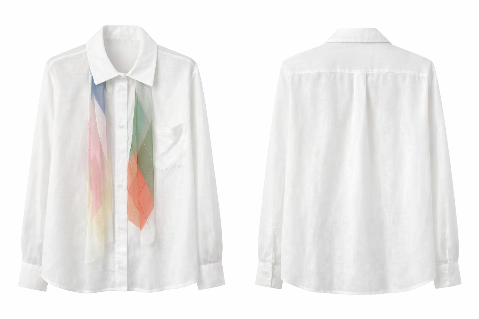 Modern Chic Scarf Shirt
