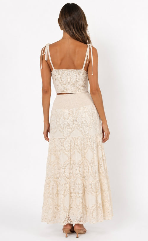 Amour Lace Crop & Maxi Skirt Set