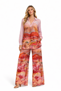 Matching Printed Silk Set