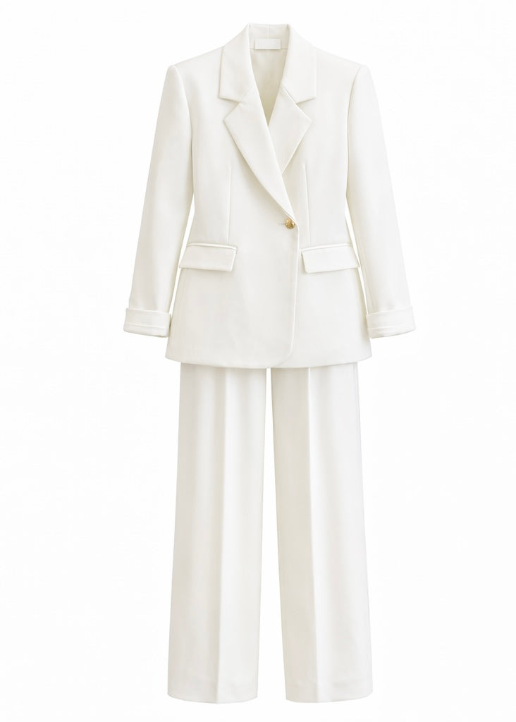 Modern Chic White Co-Ord Suit