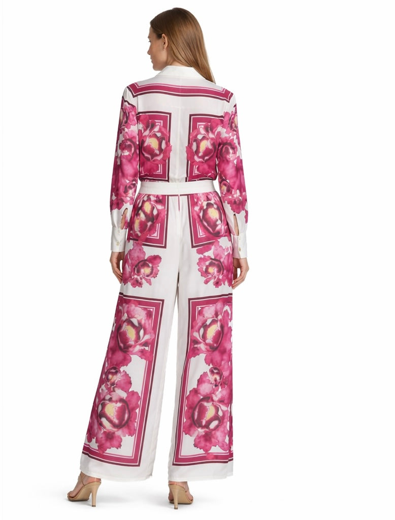 Fushia Floral Silk Set
