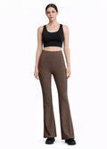 Sculpting High-Waist Flare Pants – Brown