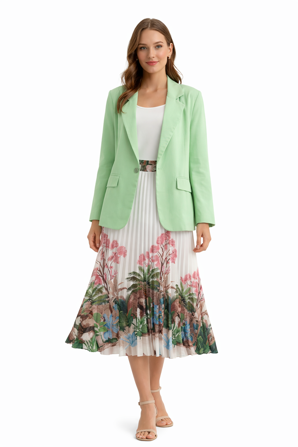 Mint Green Tailored Blazer