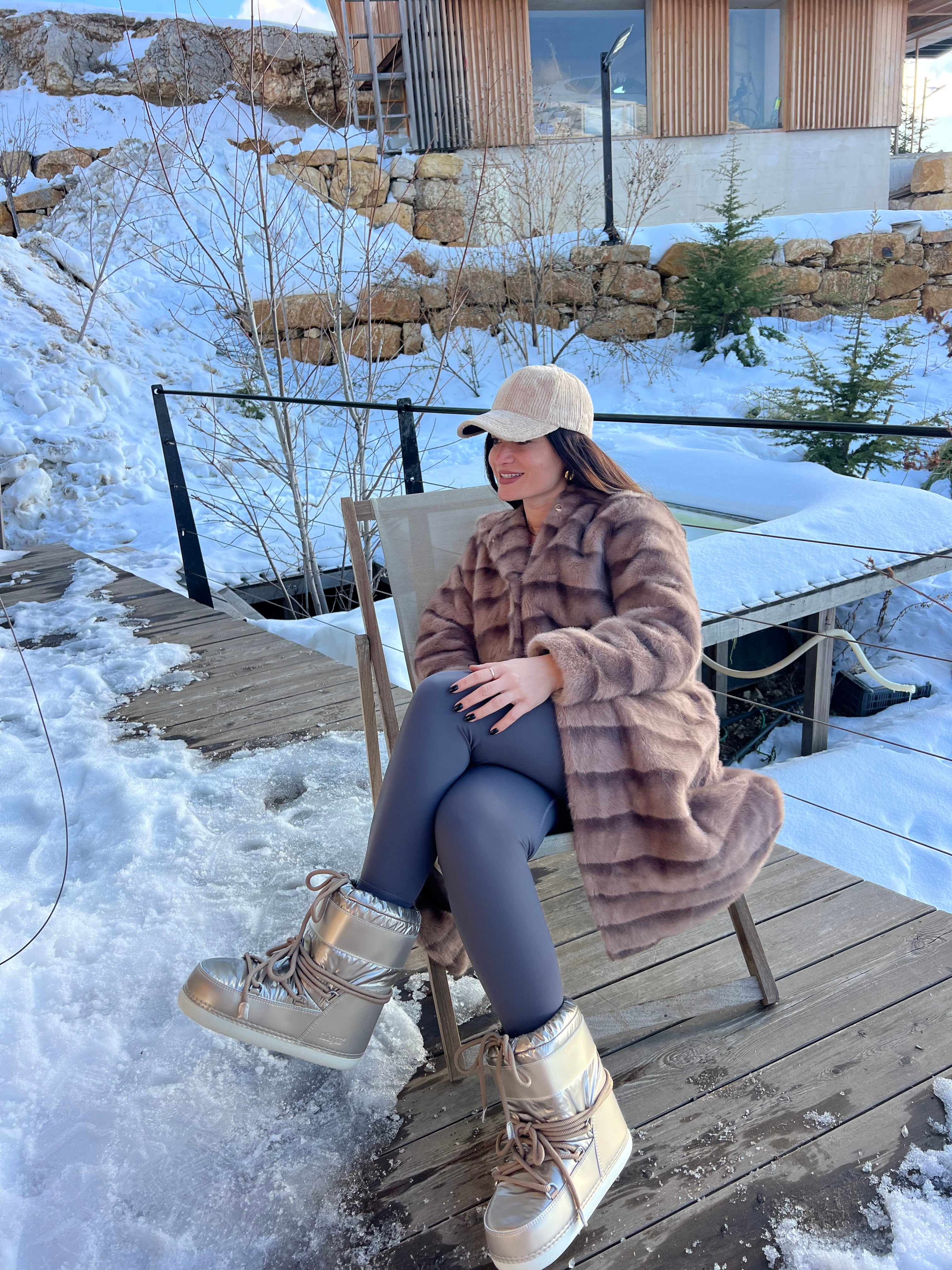 Winter Luxe Eco Fur  Long Coat