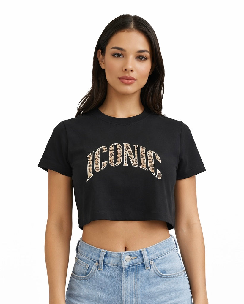 Iconic leopard Crop Shirt