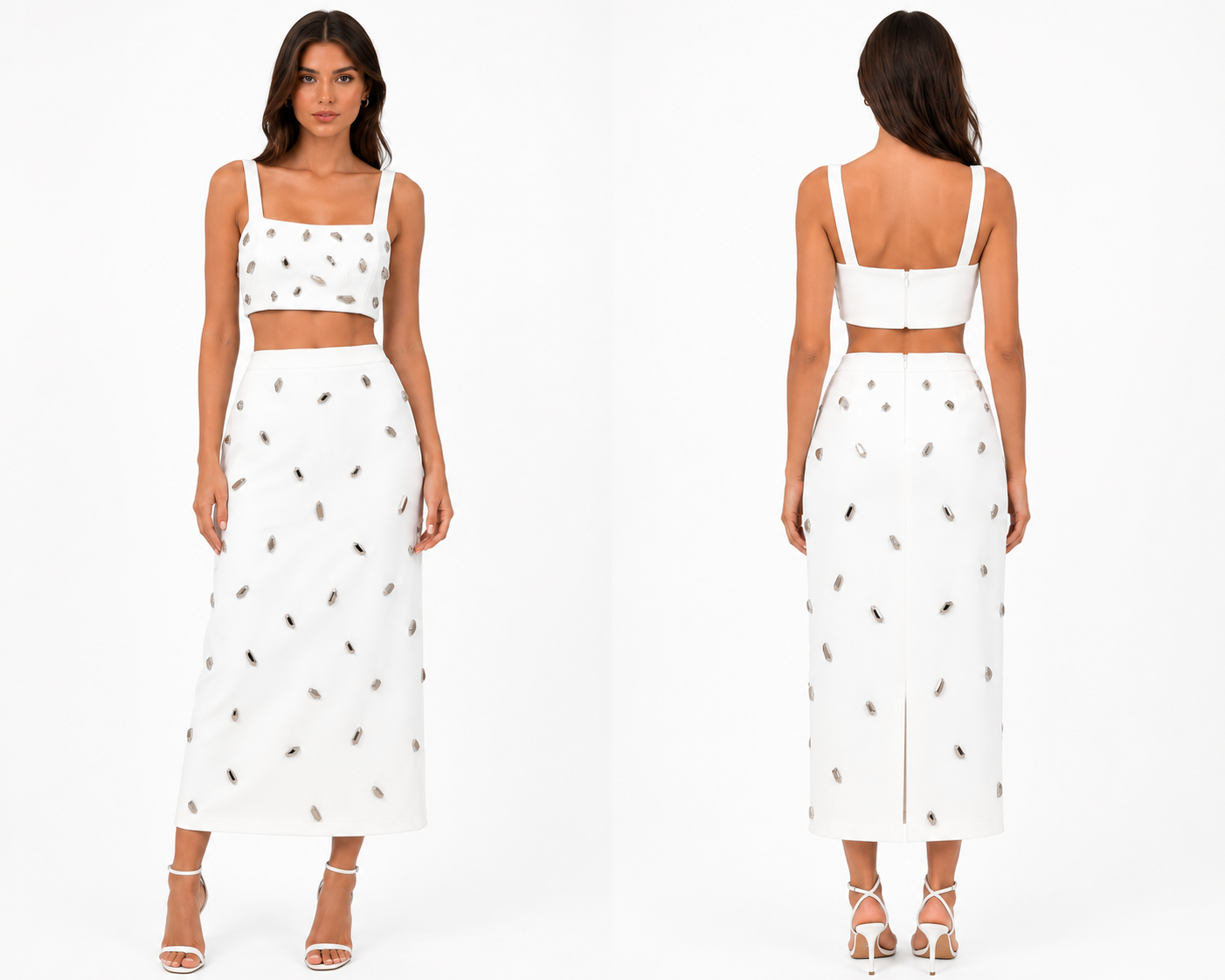 Mirage Embellished Set ( Blue , White , Black