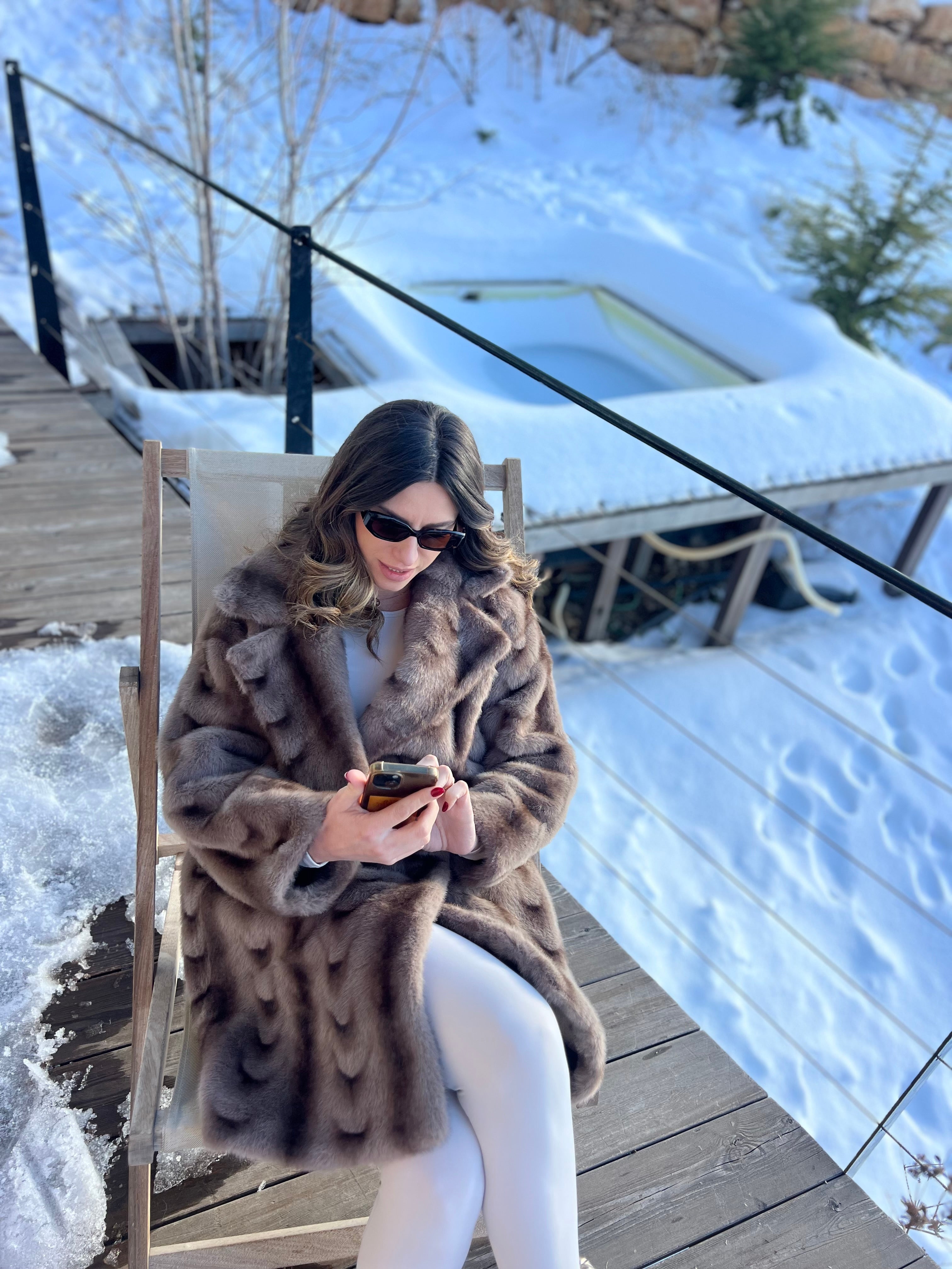 The Alpine Luxe Eco Fur Coat