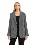 All-Over Rhinestone Blazer - Silver
