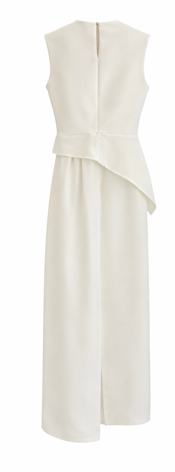 Minimalist Draped Top and Pants Co-Ord Set