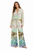 Matching Printed Silk Set