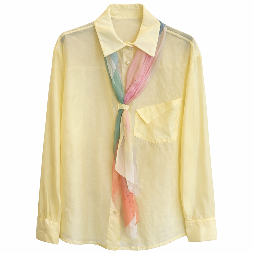 Modern Chic Scarf Shirt