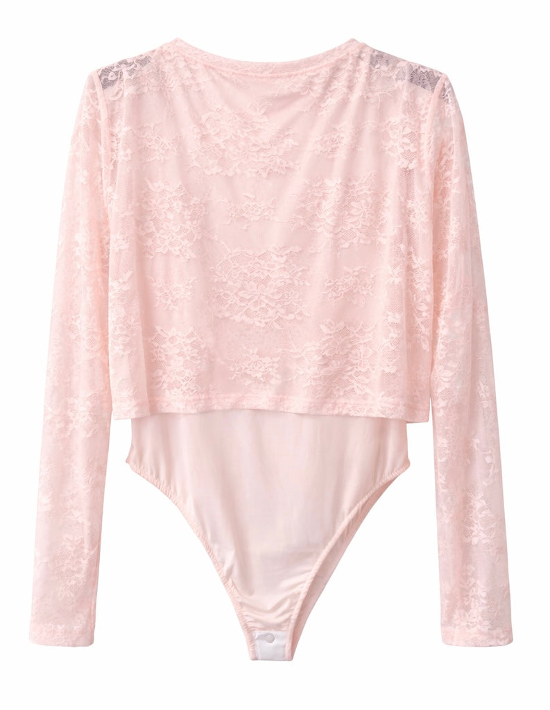 Lace Body Top - Blush pink , Yellow , White