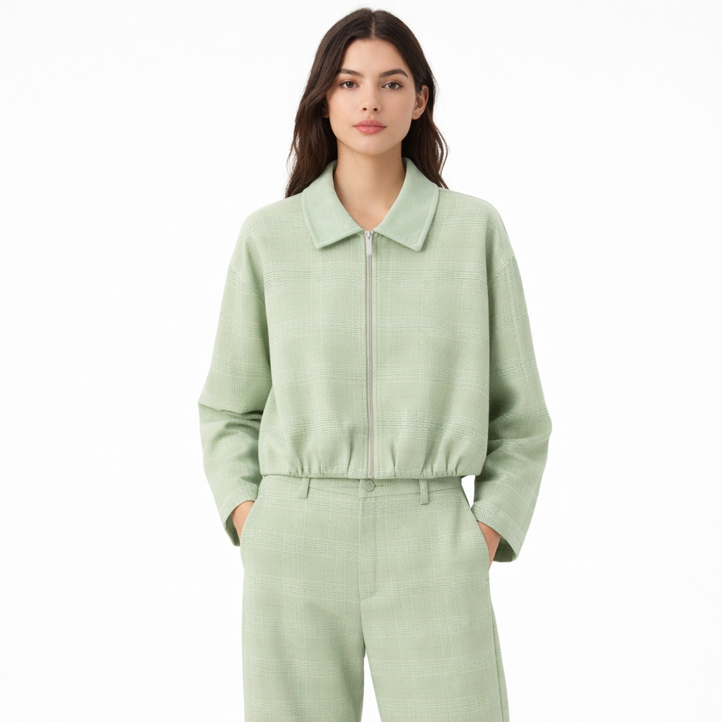 Sage Zip Jacket & Tailored Pant Set