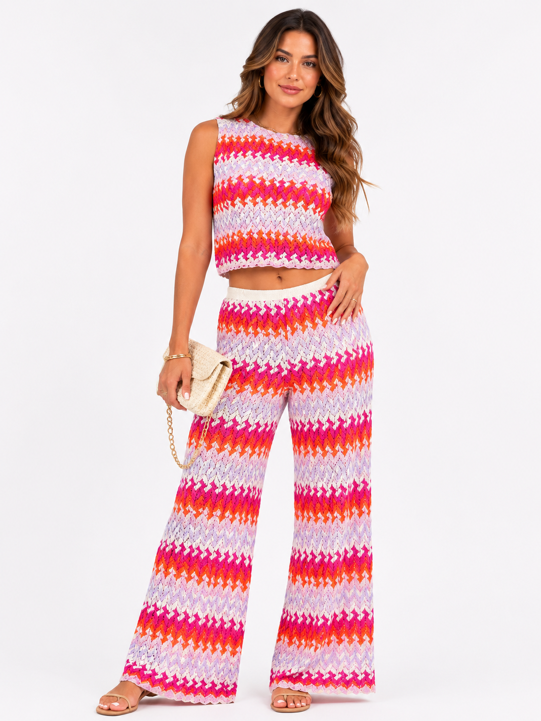 Sunset Breeze Set ( fushia , Green )