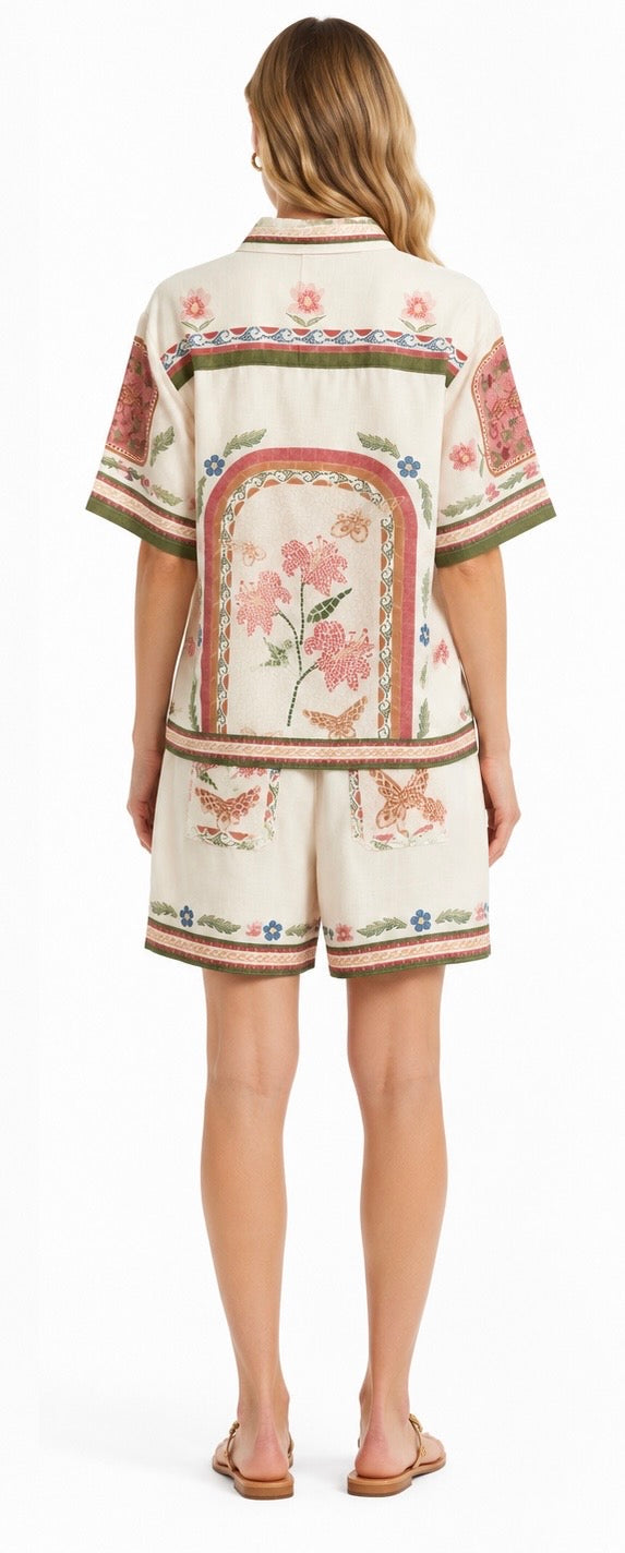 Vintage Mosaic Floral Co-ord Set