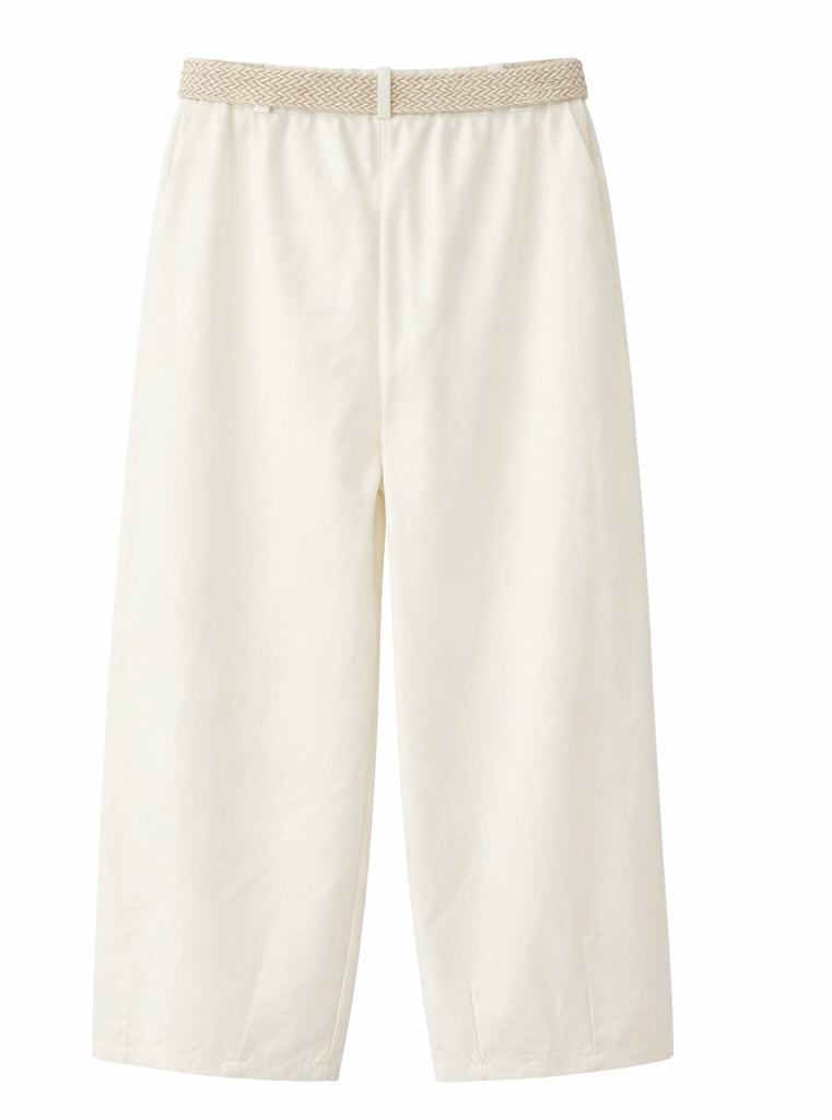 White Pants with Belt