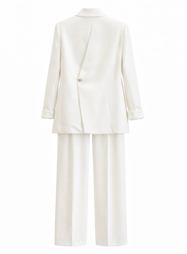Modern Chic White Co-Ord Suit