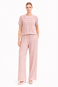 Soft Texture Co-Ord Set , Blush Pink , Offwhite