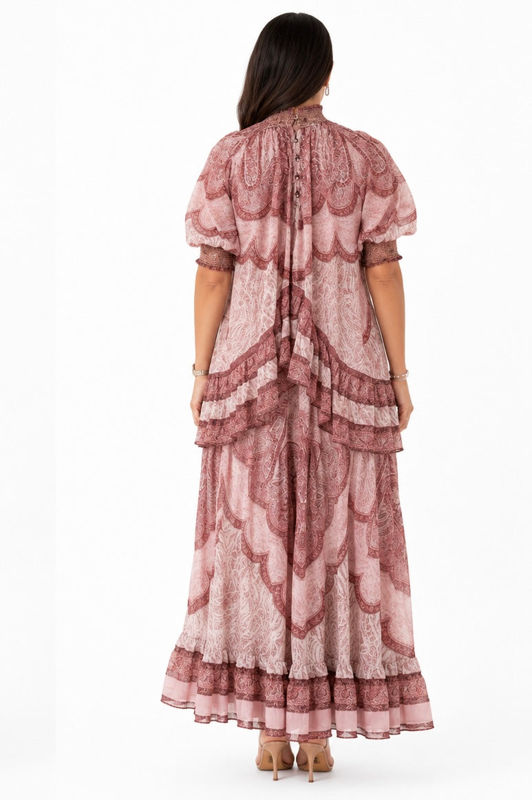 Rosé Paisley Two-Piece Set