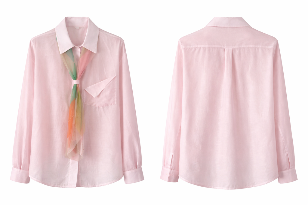 Modern Chic Scarf Shirt