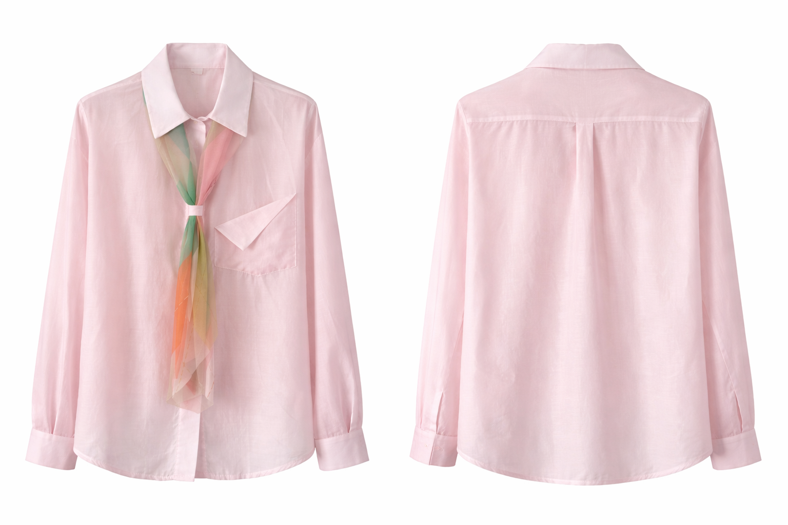 Modern Chic Scarf Shirt