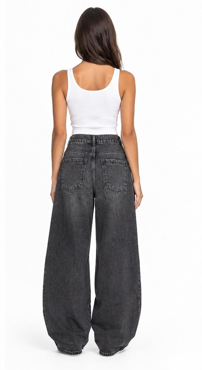 Baggy Cargo Jeans ( Blue , Black )