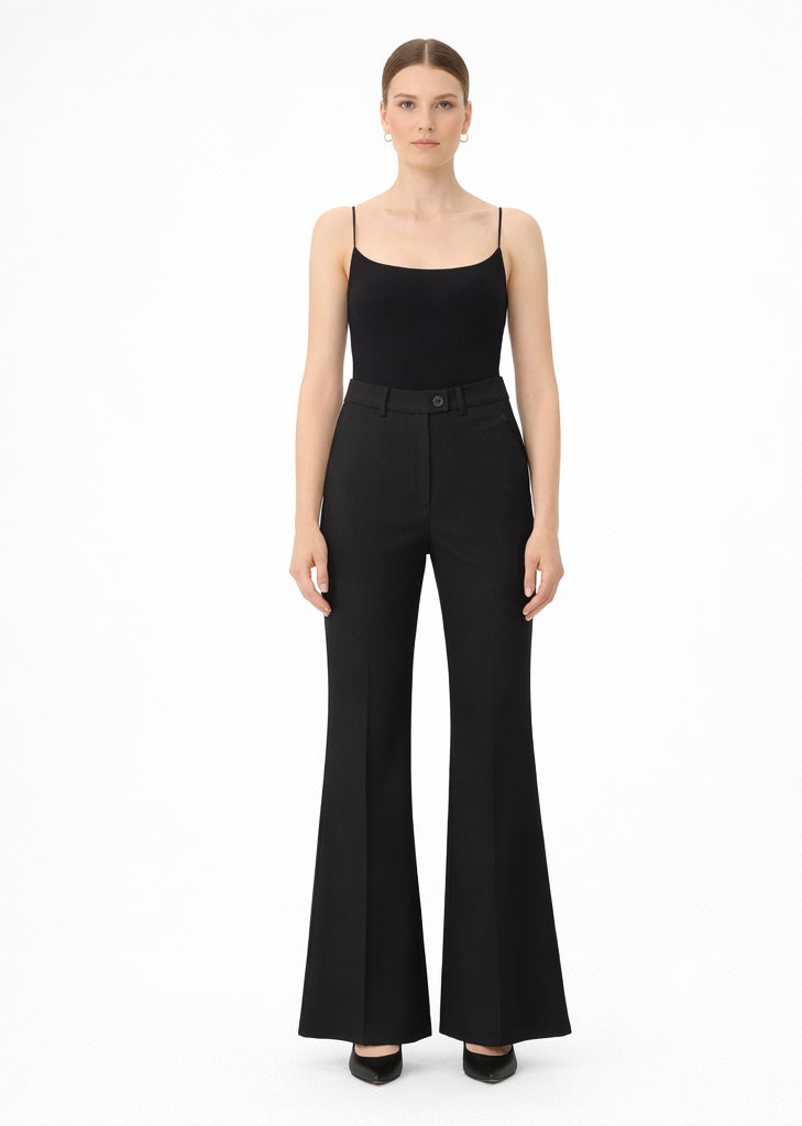 High-Waisted Tailored Trousers