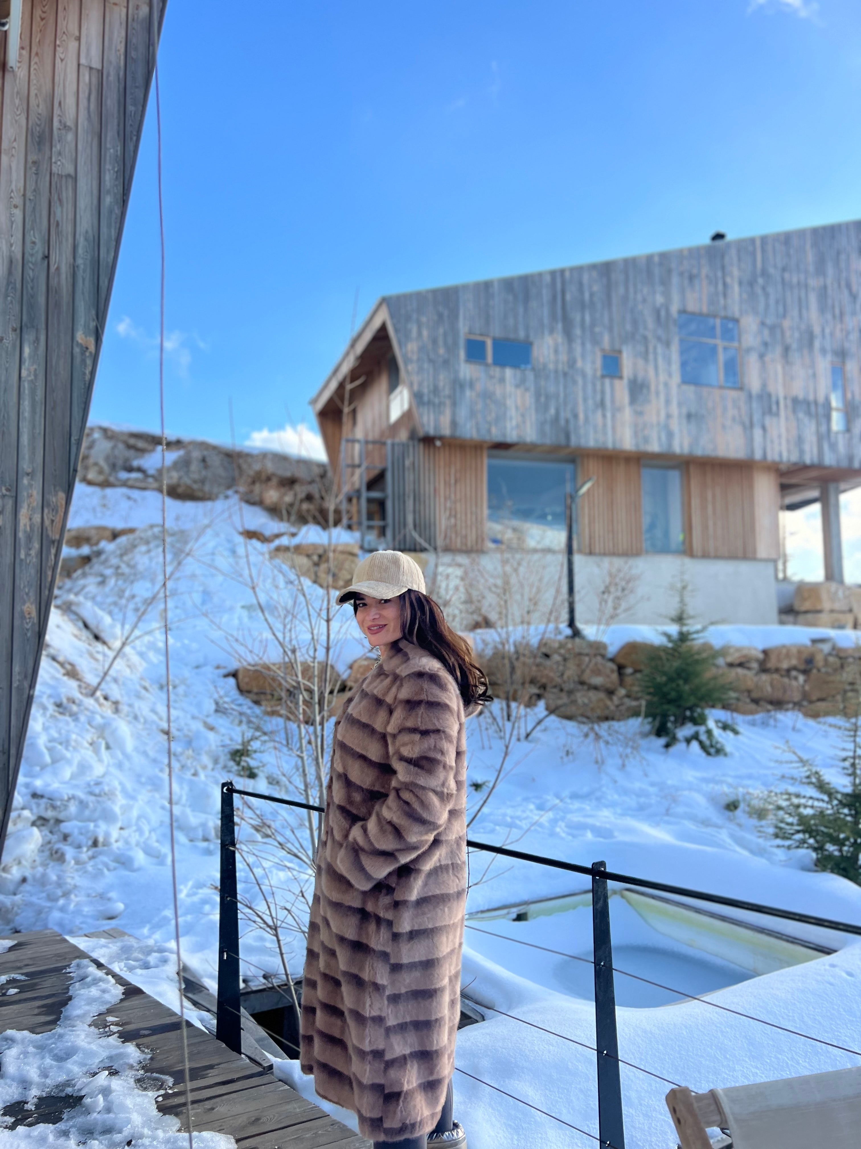 Winter Luxe Eco Fur  Long Coat