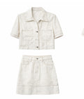 Chic Embroidered Denim Two-Piece Set