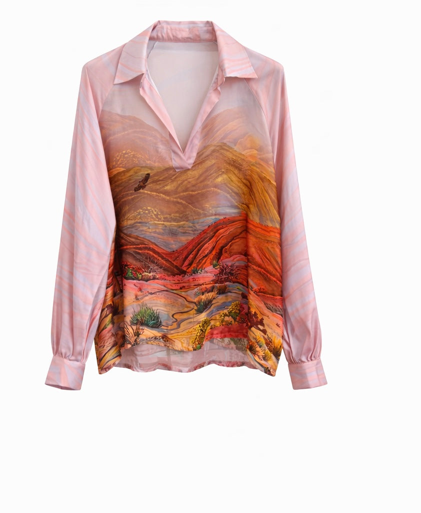 Matching Printed Silk Set