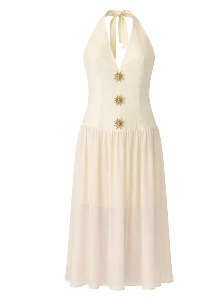 Candy Sun Dress  - Light Pink , Butter Yellow , Light Blue , White