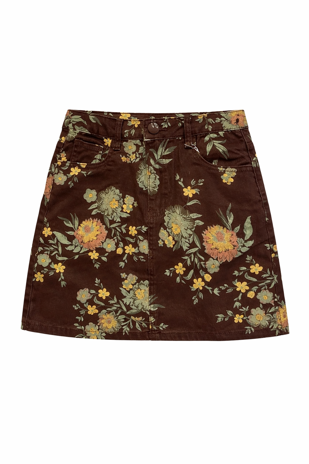 Floral Denim Corset & Skirt