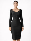 Sculpted Sweetheart Bandage Dress Black