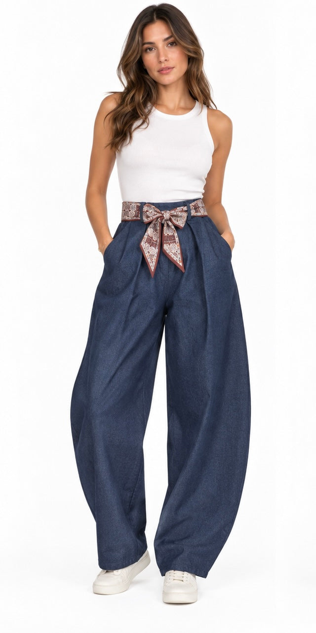 The Statement Bow Wide-Leg Trousers