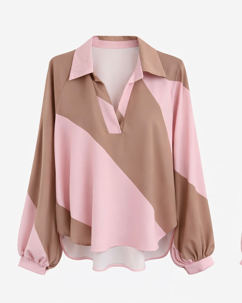 Set  Pink Beige Silk