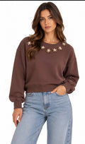 Embellished Flowers Sweatshirt