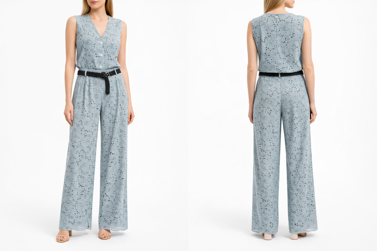 Blue Bloom Lace Set