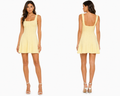 Studded Knit Mini Dress ( yellow , black )