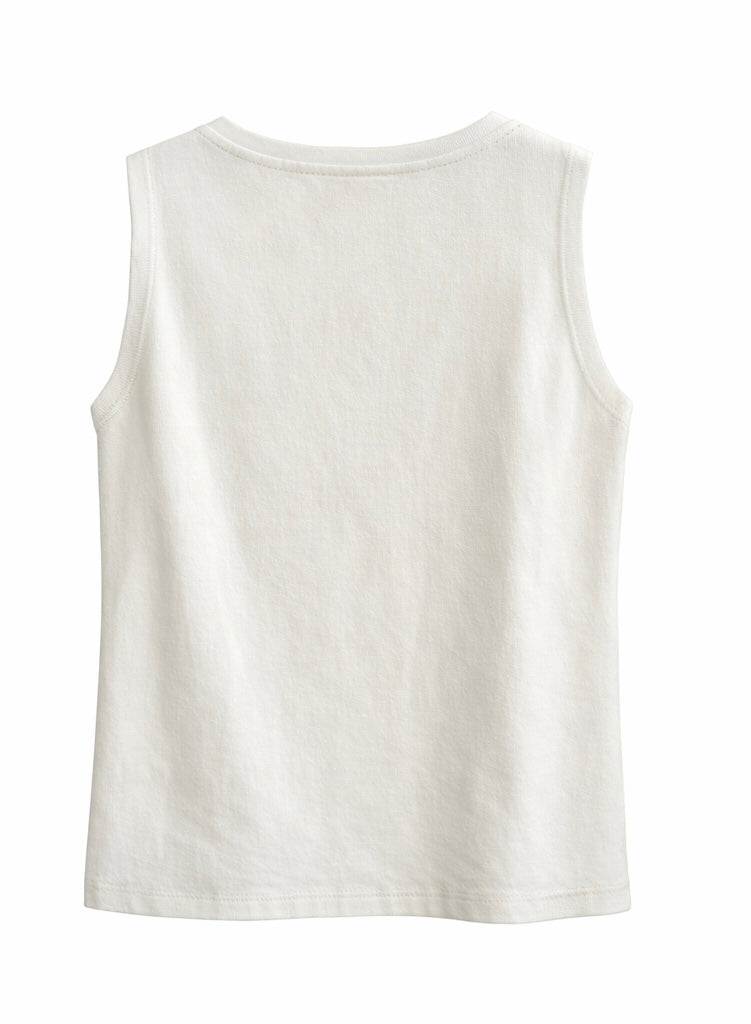 Sleeveless Top with Gold Keyhole Detail