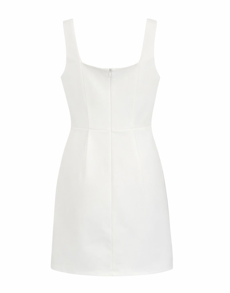 White Embellished Mini Dress