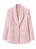 Azure Lace Blazer - Blush Pink , Light Blue