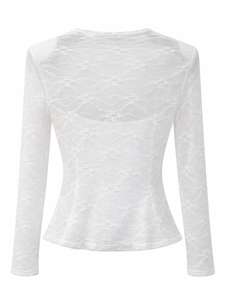 Lace Sweetheart Bustier Top - Yellow , Pink , White